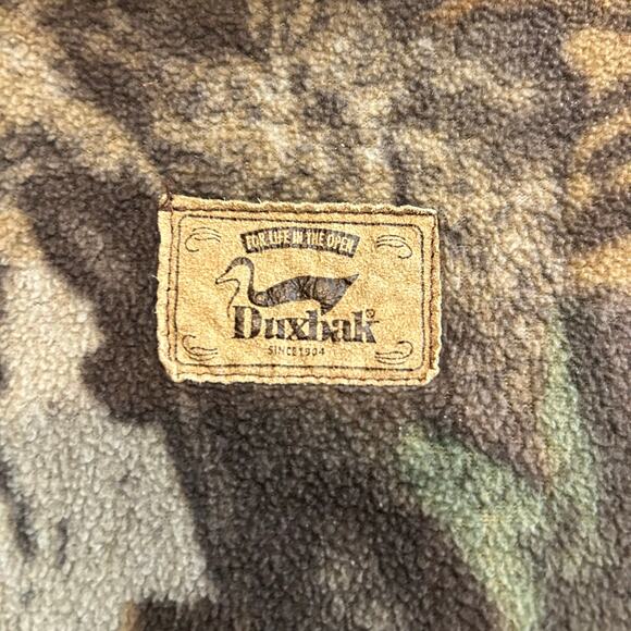 Vintage Duxbak Reversible Camo Fleece Jacket Men’s L XL Hunting Coat - Picture 4 of 5